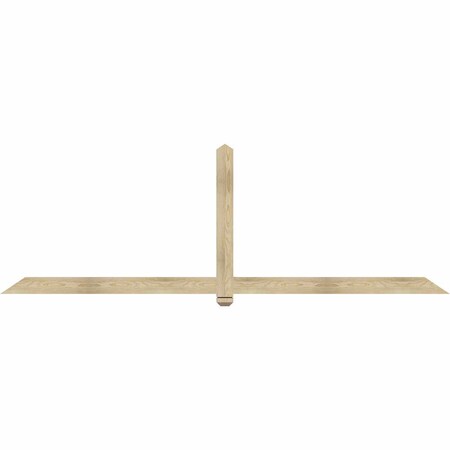 Ekena Millwork Eugene Rough Sawn Timber Gable Bracket, Douglas Fir, 108"W x 36"H x 2"D x 4"F, 8/12 Pitch GBW108X36X0204EUG00RDF